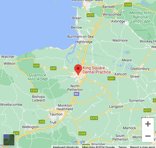 Location of Kind Square Dental Practice in Bridgwater
